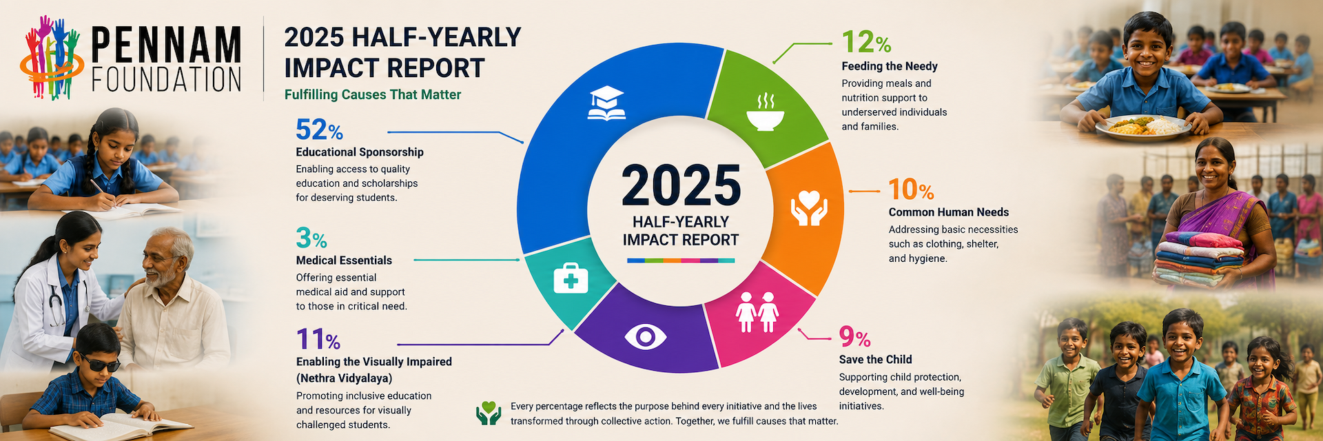 Pennam Foundation: 2025 Half-Yearly Impact Report - Fulfilling Causes That Matter