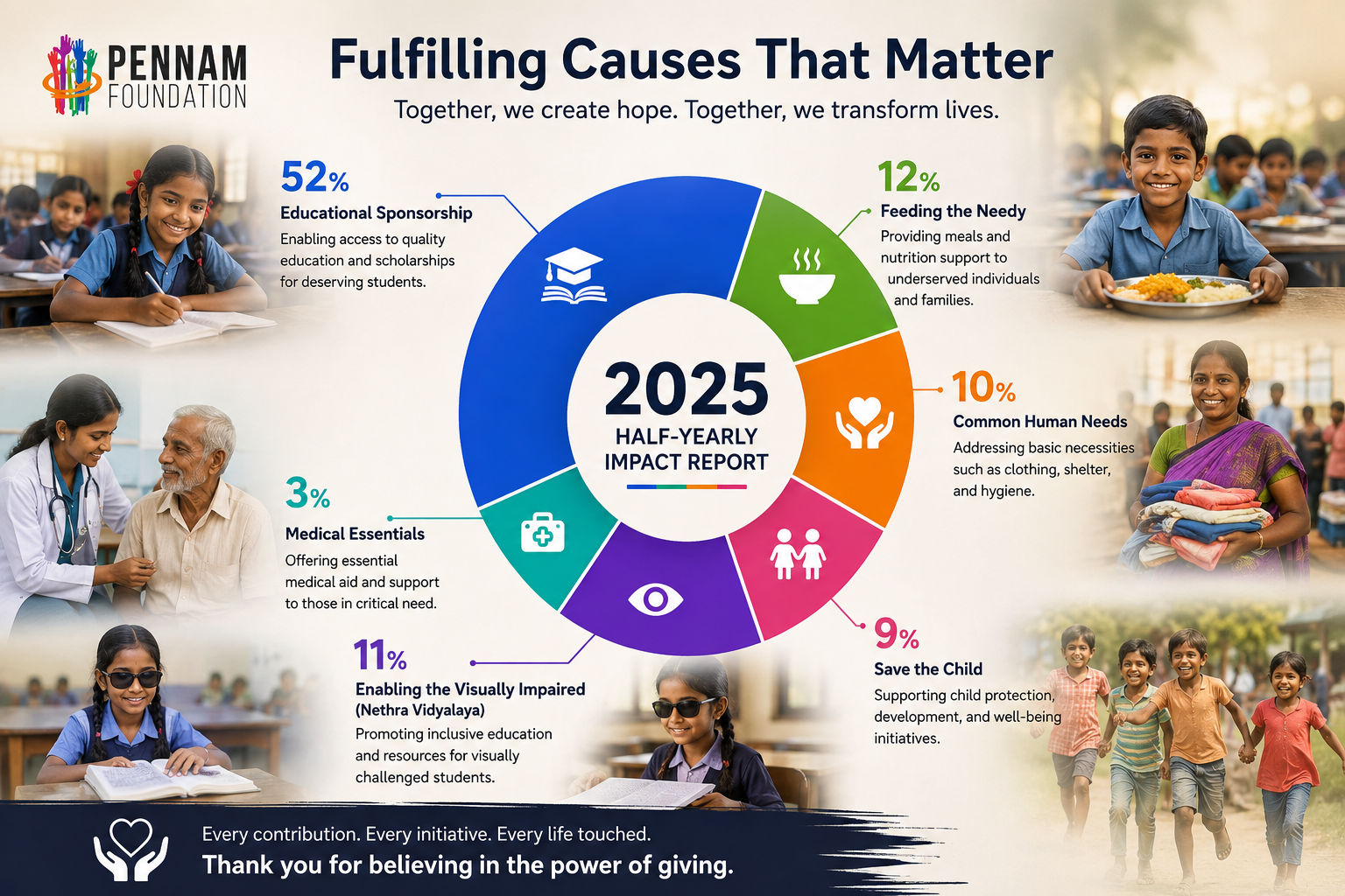 Pennam Foundation: 2025 Half-Yearly Impact Report - Fulfilling Causes That Matter