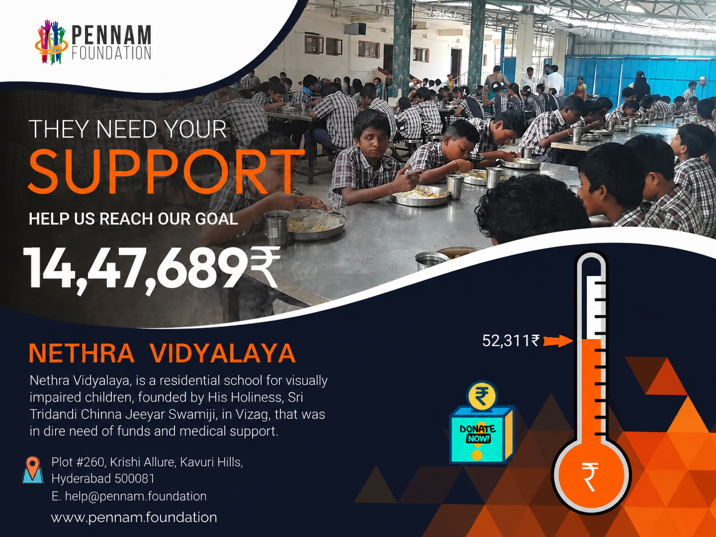 Nethra Vidyalaya, Varija Ashram, Visakhapatnam